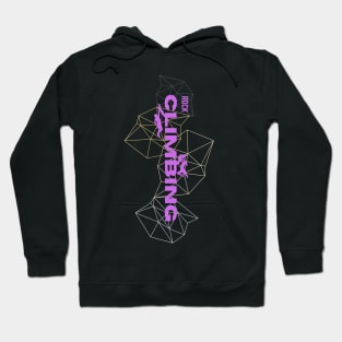 geometric rock climbing purple Hoodie